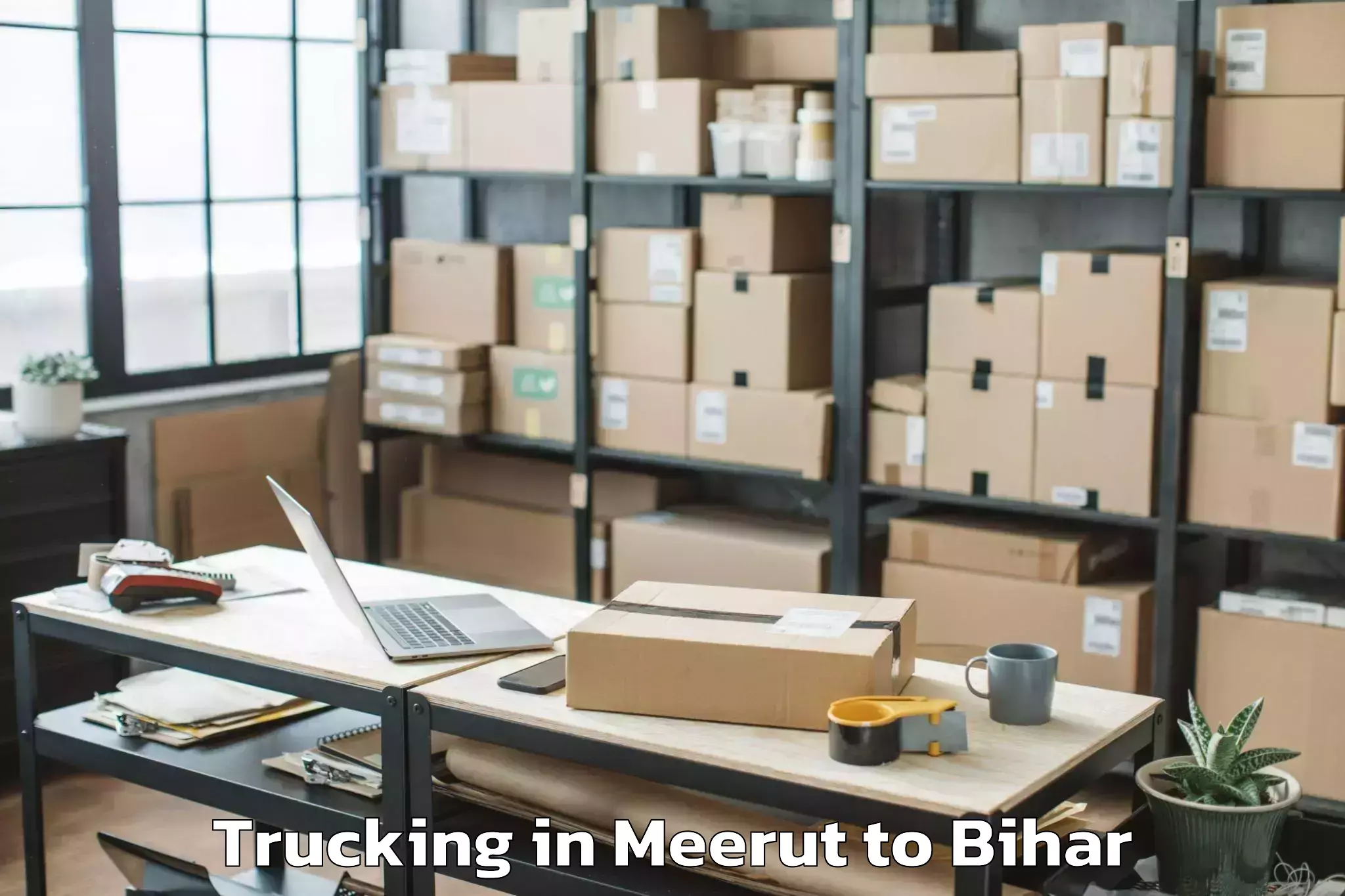 Book Meerut to Fulwariya Trucking Online